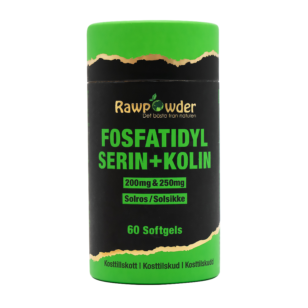 Rawpowder Fosfatidylserin 200mg + Fosfatidylkolin 250mg 60 Softgels