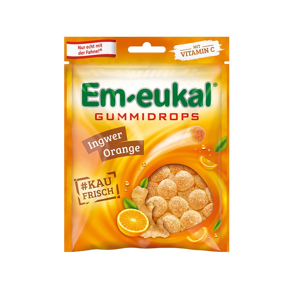 Em-eukal Gummidrops Ingefära Apelsin 90g