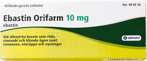 Orifarm Ebastin, filmdragerad tablett 10 mg 10 st
