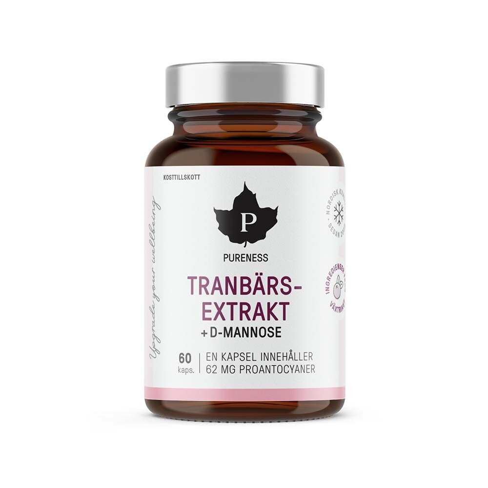 Pureness Tranbärsextrakt med D-mannose 60 kapslar