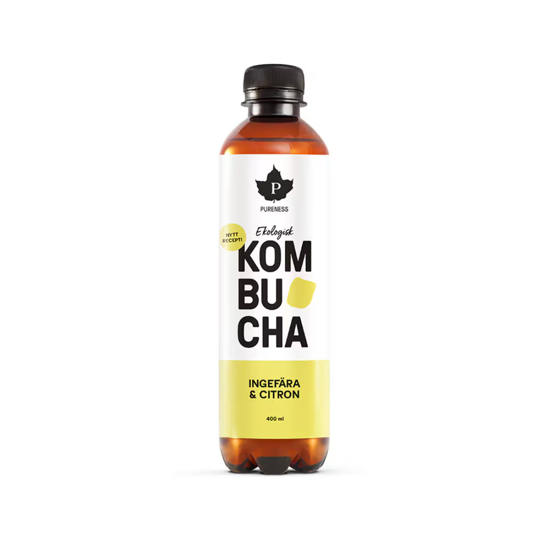 Pureness Kombucha, Ingefära & Citron 400 ml