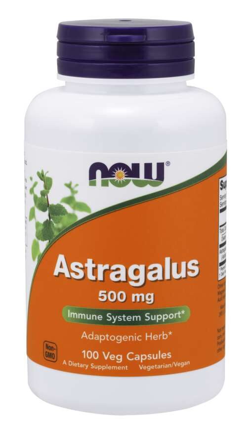 NOW Astragalus 500 mg 100 kapslar