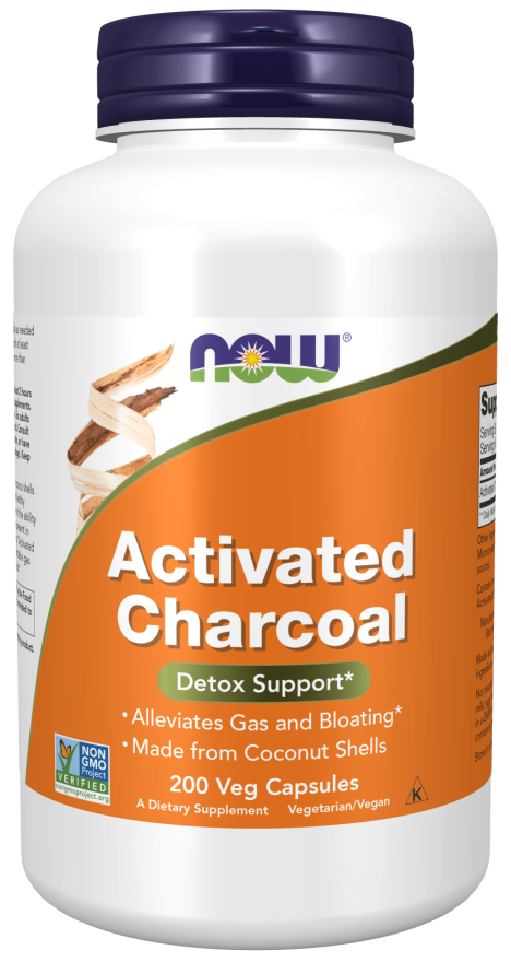 NOW Activated Charcoal 200 vcaps
