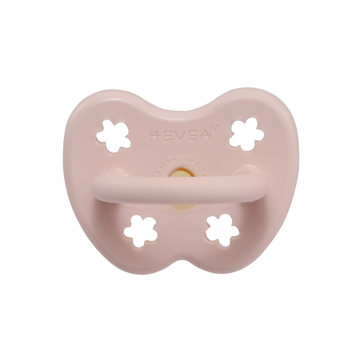 Hevea Naturgumminapp Ortodontisk - Powder Pink, 0-3 mån - Hevea
