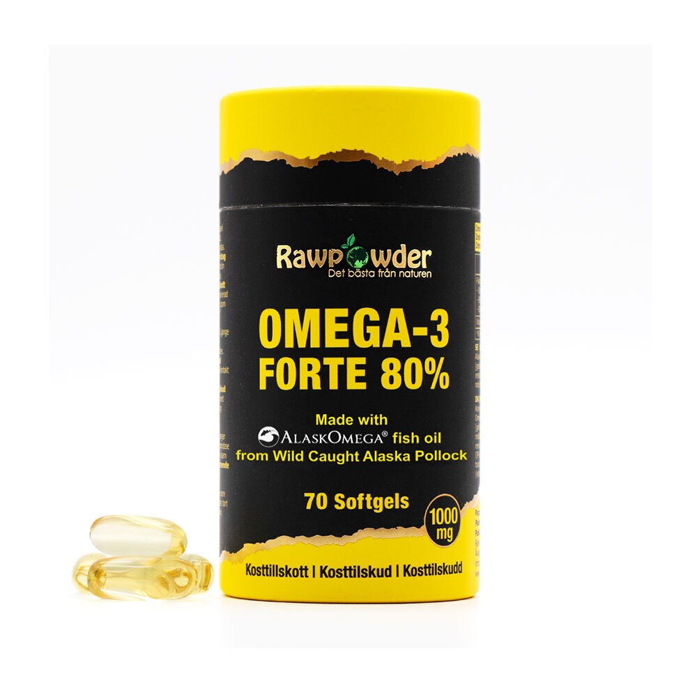 Rawpowder Alaska Omega-3 Forte 80% 1000mg 70 Softgels