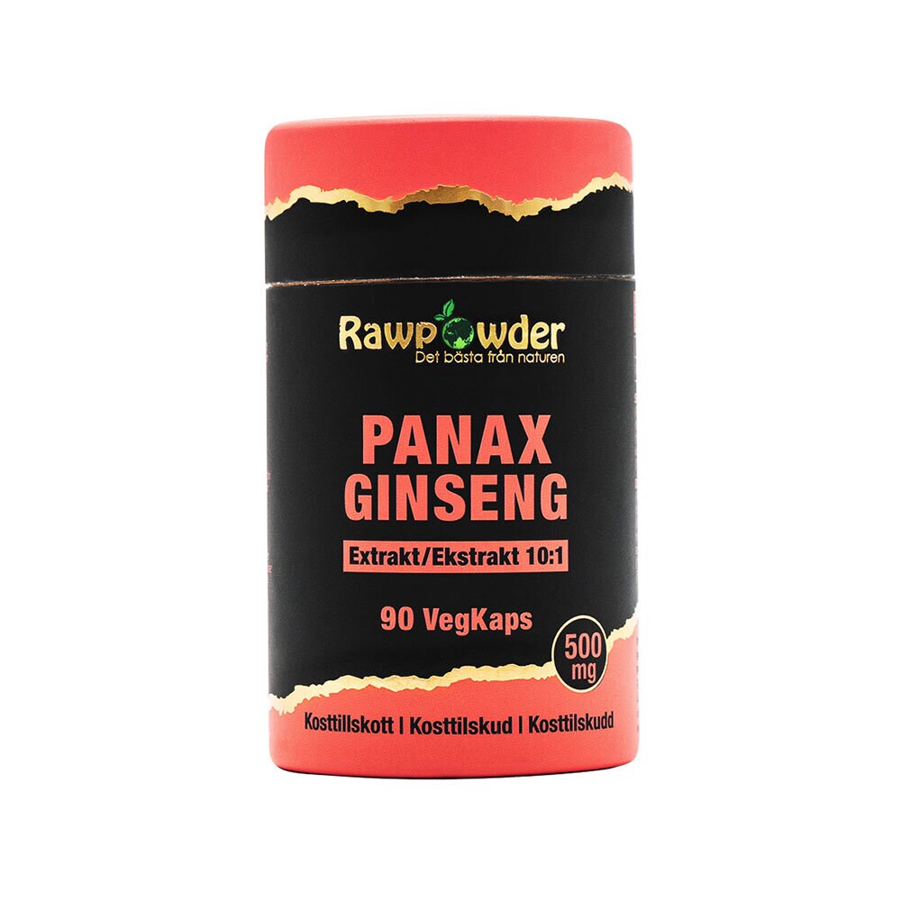 Rawpowder Panax Ginseng Extrakt 500mg 90 kapslar