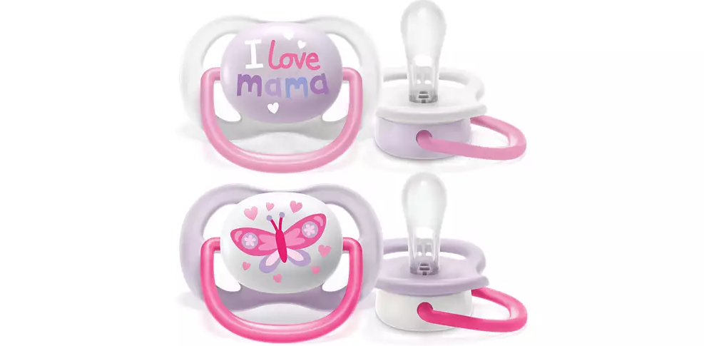 Philips Avent Ultra Air-Napp 0-6 mån Rosa motiv