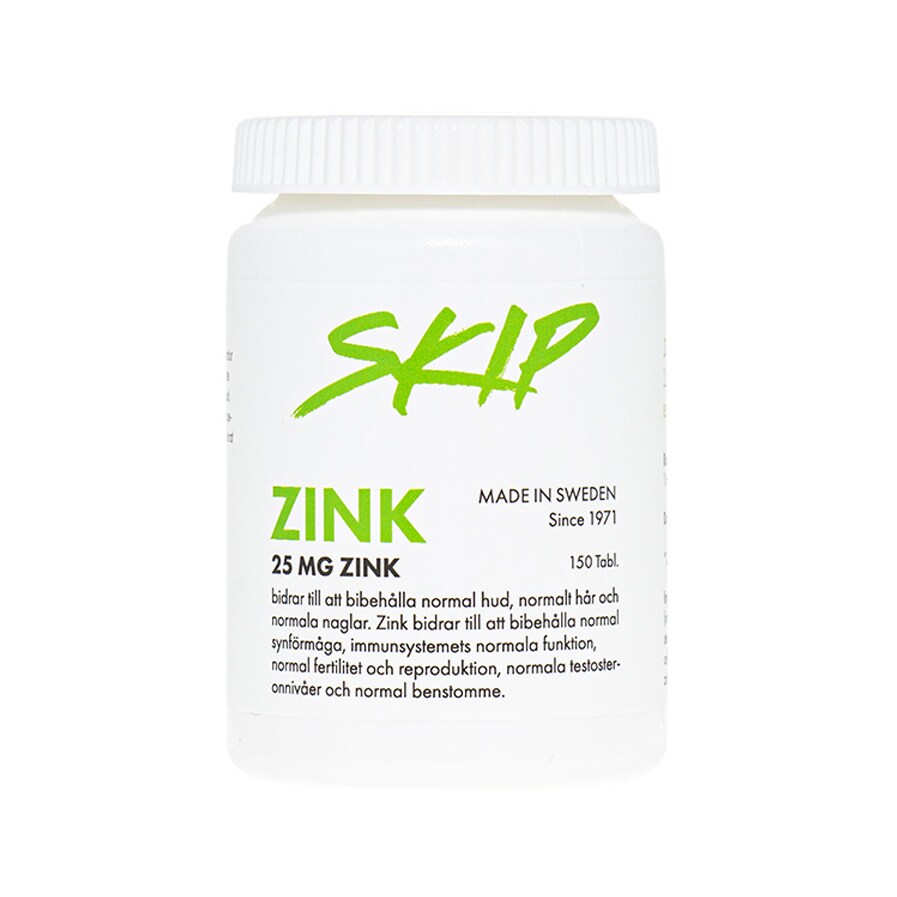 Skip Zink 25mg 150 tabletter