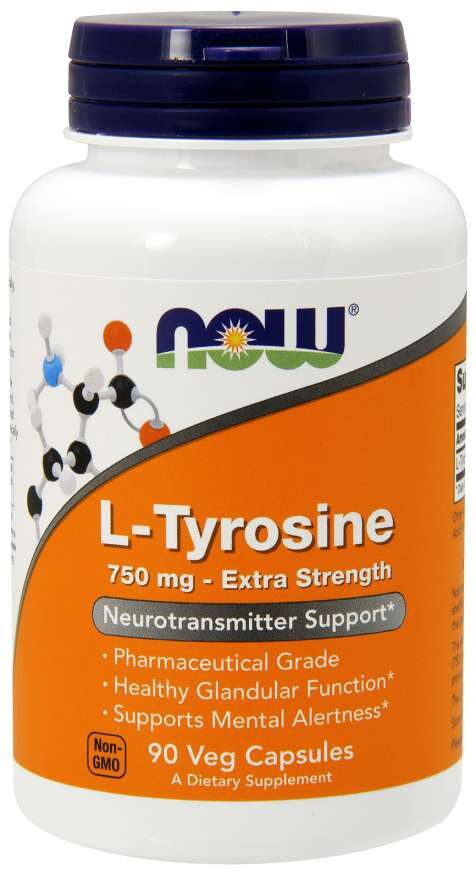 NOW L-Tyrosine 750 mg 90 vegkapslar