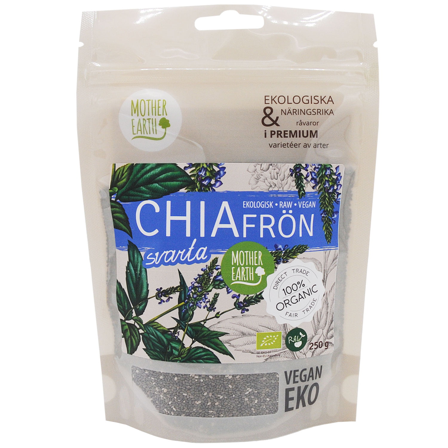 Mother Earth Chiafrö Svarta RAW&EKO 250g