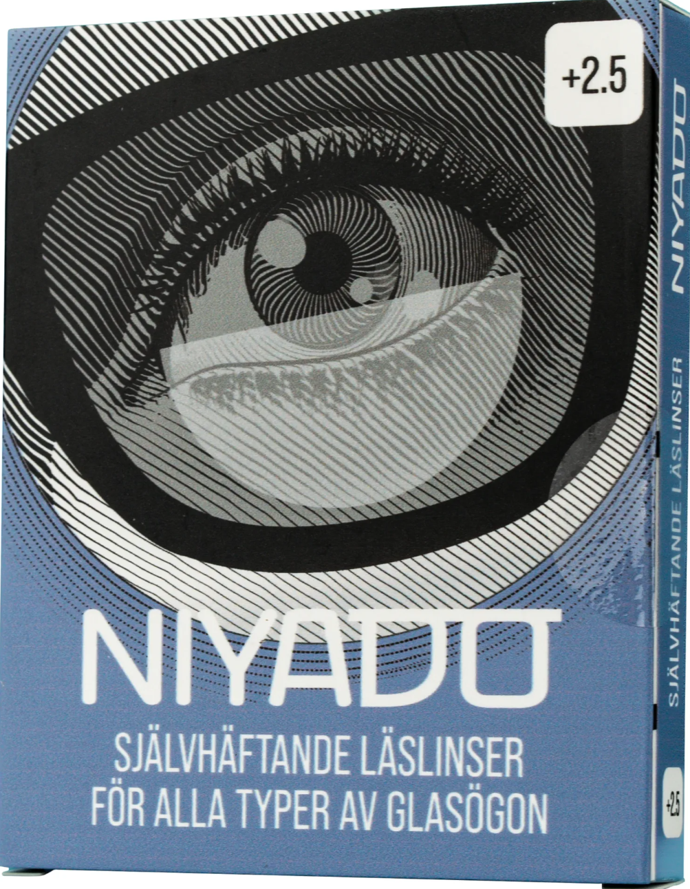 NIYADO Självhäftande Optiska Silikonlinser 1-par +2,5