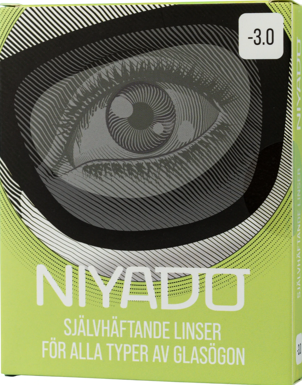 NIYADO Självhäftande Optiska Silikonlinser 1-par -3,0