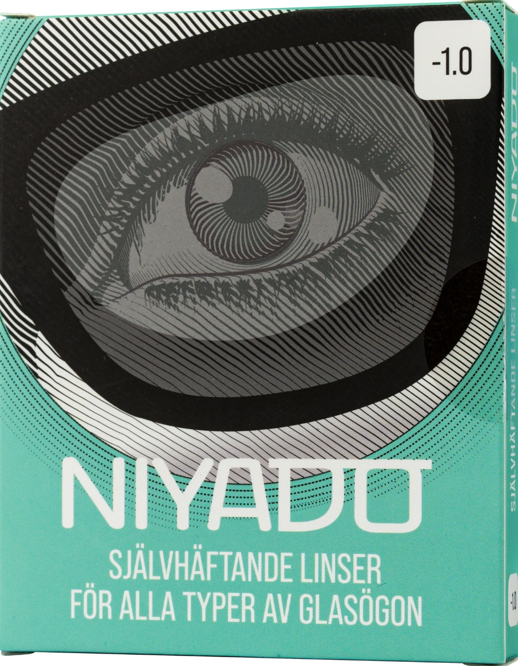 NIYADO Självhäftande Optiska Silikonlinser 1-par -1,0