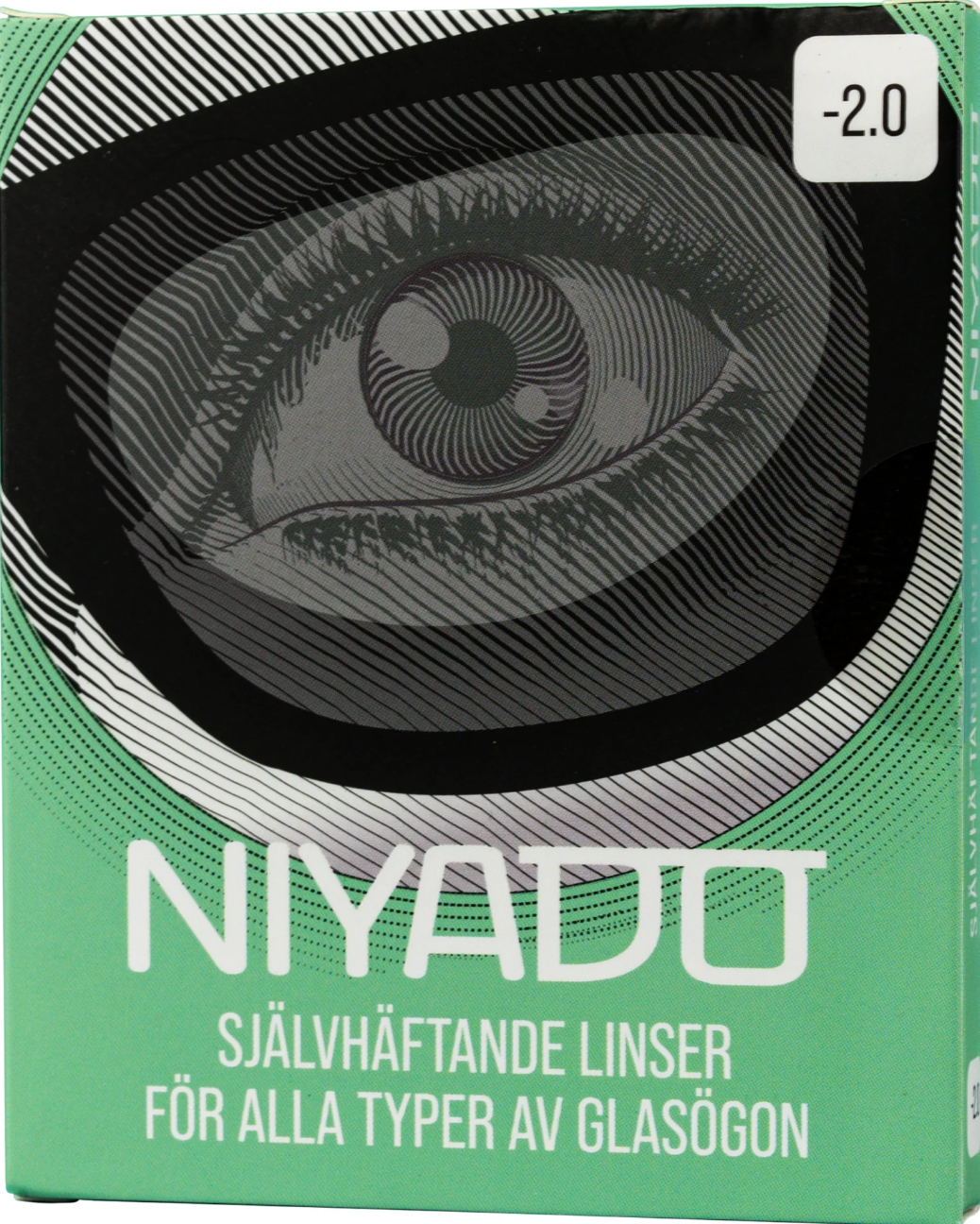 NIYADO Självhäftande Optiska Silikonlinser 1-par -2,0