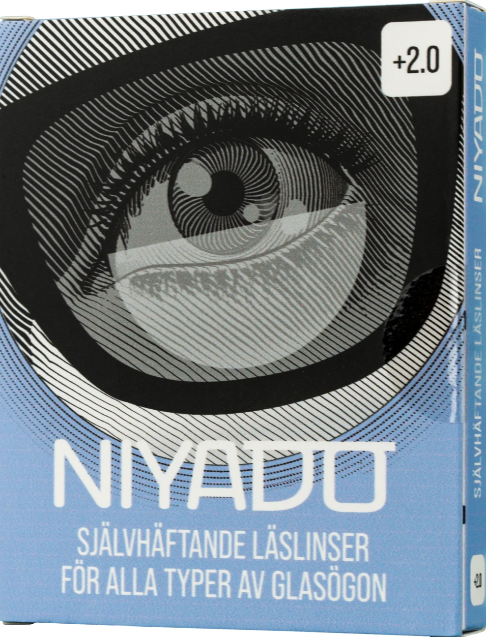 NIYADO Självhäftande Optiska Silikonlinser 1-par +2,00