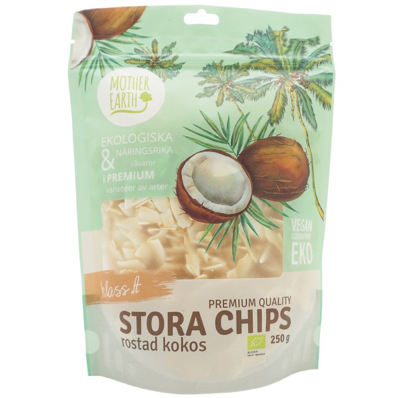 Mother Earth Kokoschips Rostade Premium EKO 250g - 1 ST