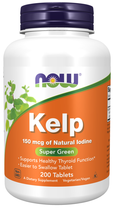NOW Kelp Jod 200 tabletter