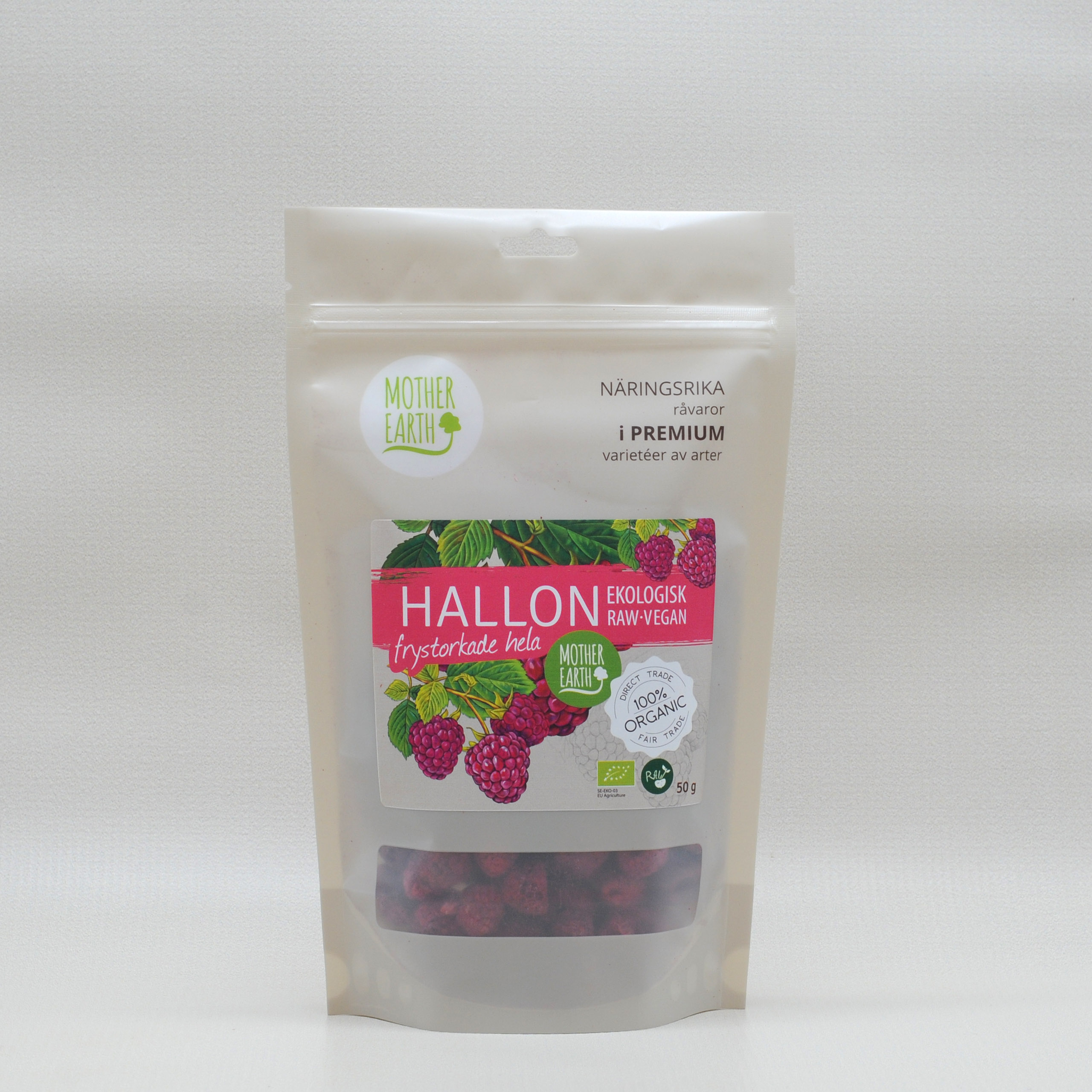 Mother Earth Hallon Hela Frystorkade RAW&EKO 50g