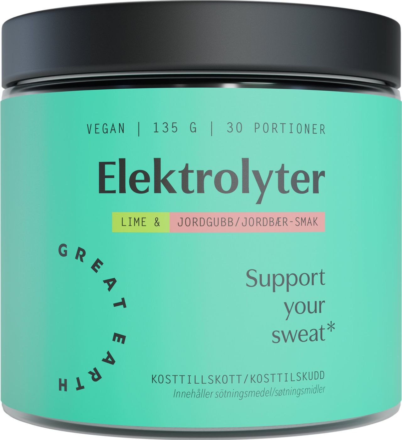 Great Earth Elektrolyter Jordgubb/Lime 135 g