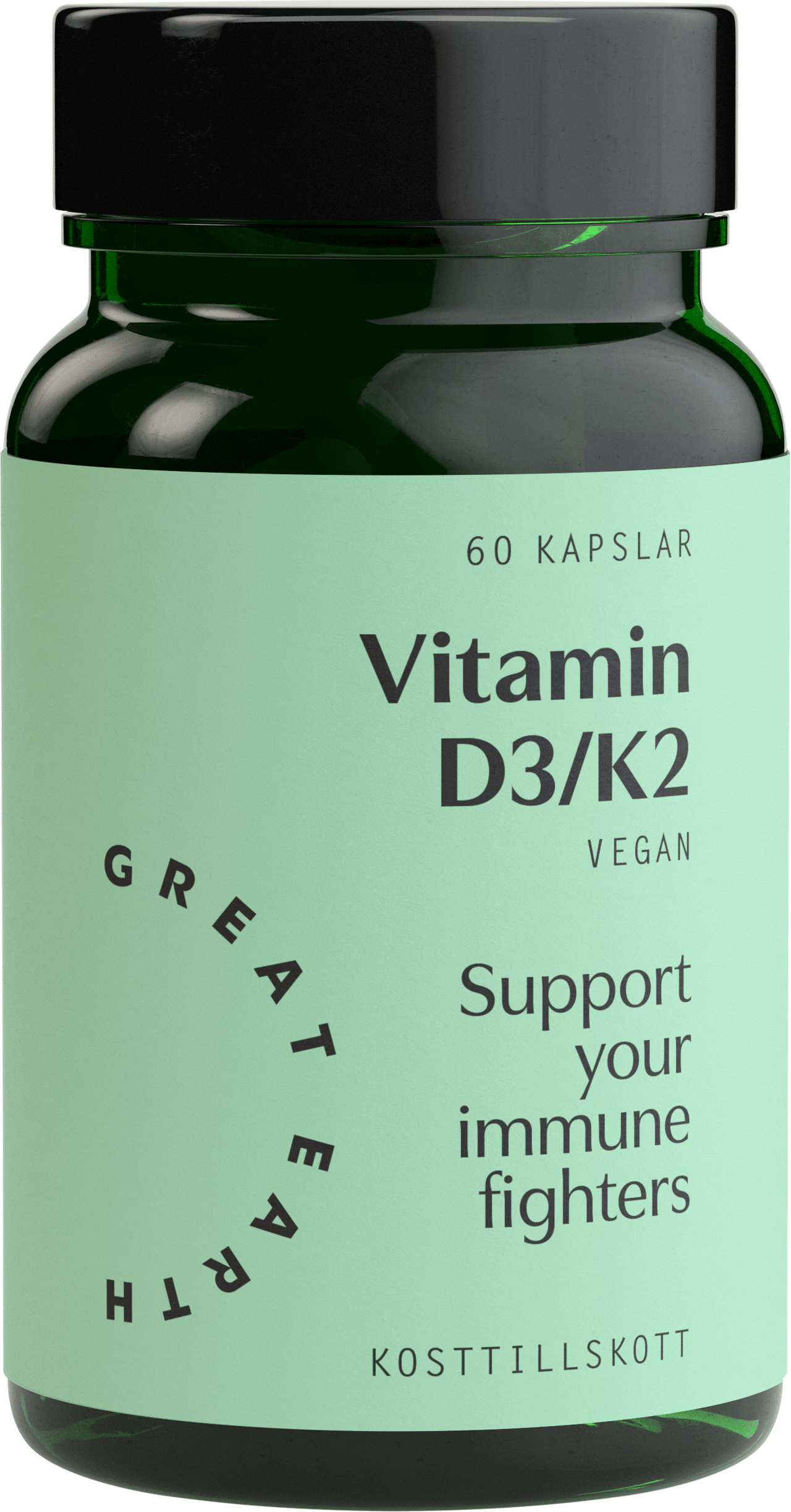 Great Earth Vitamin D3/K2 50 µg 60 kapslar