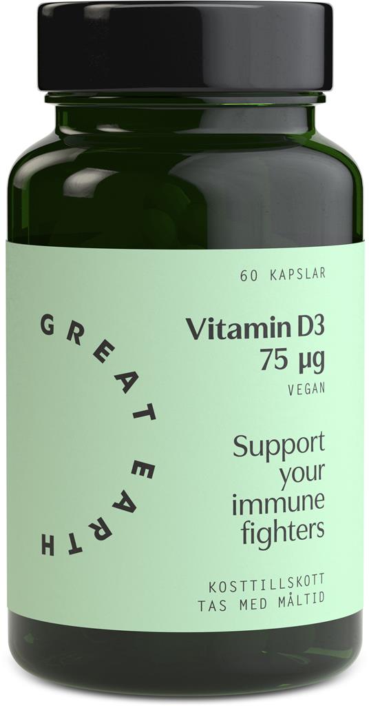 Great Earth Vitamin D3 75μg 60 kapslar