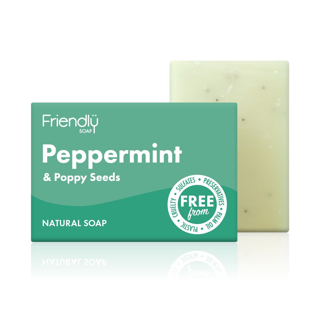 Friendly Soap Tvål Peppermint & Poppy Seed 95g