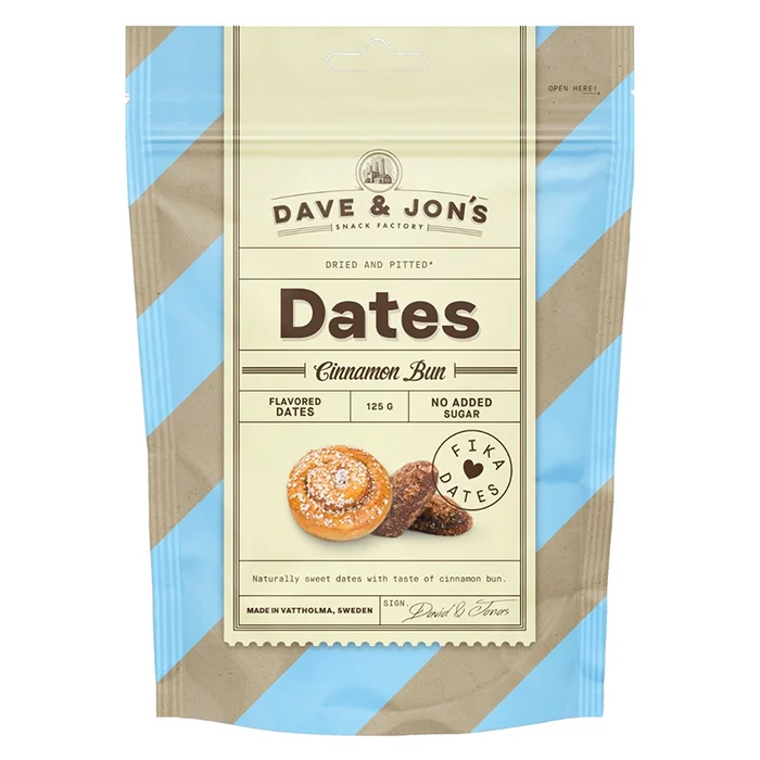 Dave & Jon's Dadlar "Kanelbulle" 125g