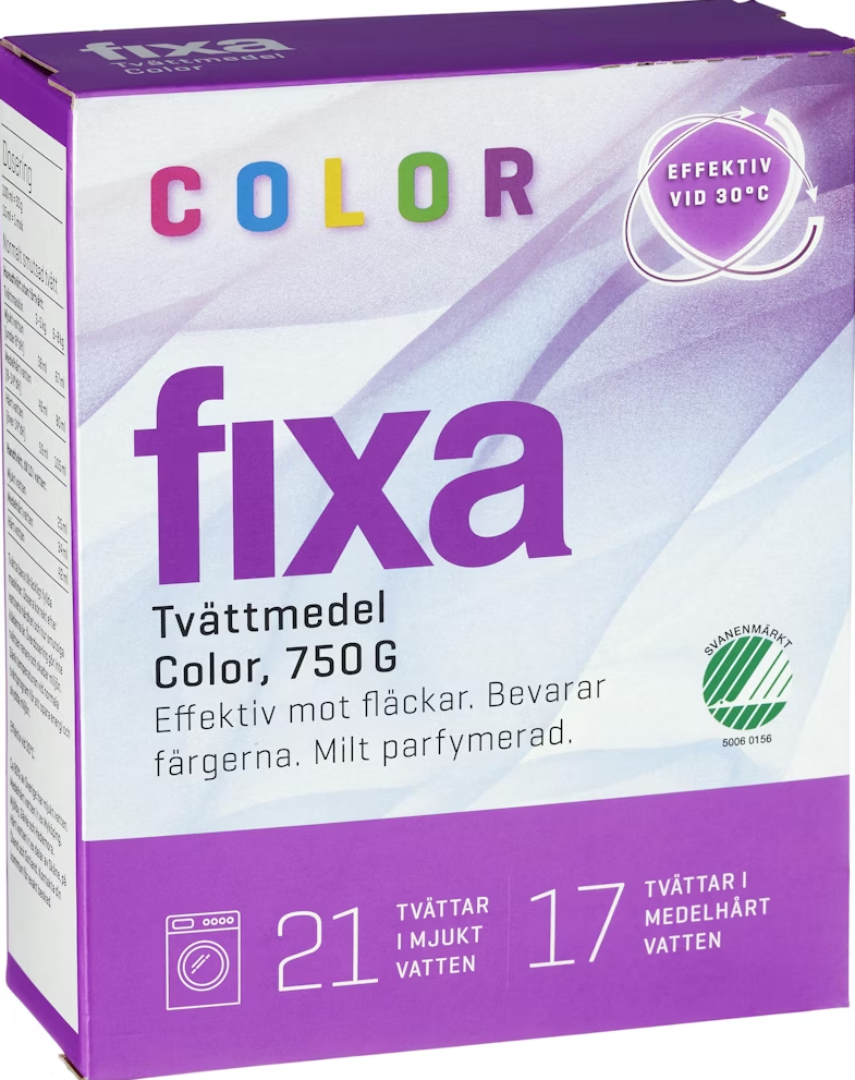 Fixa Color Tvättmedel Pulver 750g