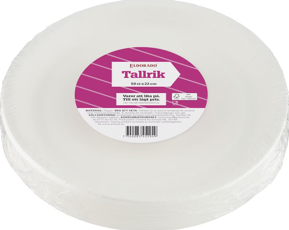 Fixa Tallrik Flat 22cm 25p