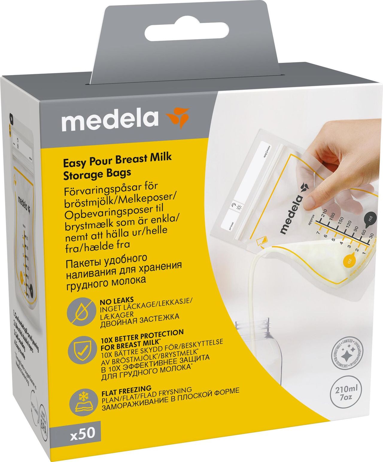 Medela Easy Pour förvaringspåsar för bröstmjölk 50 st
