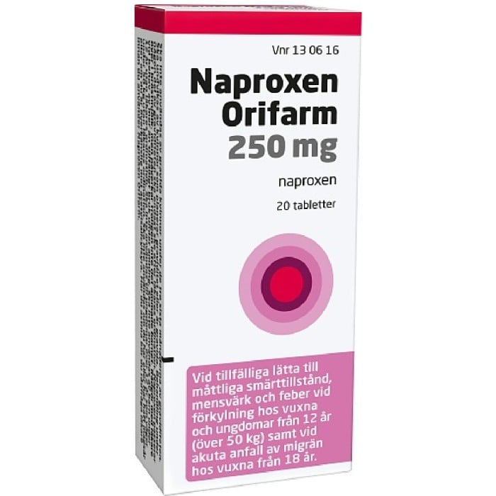 Orifarm Naproxen, tablett 250 mg 20 st
