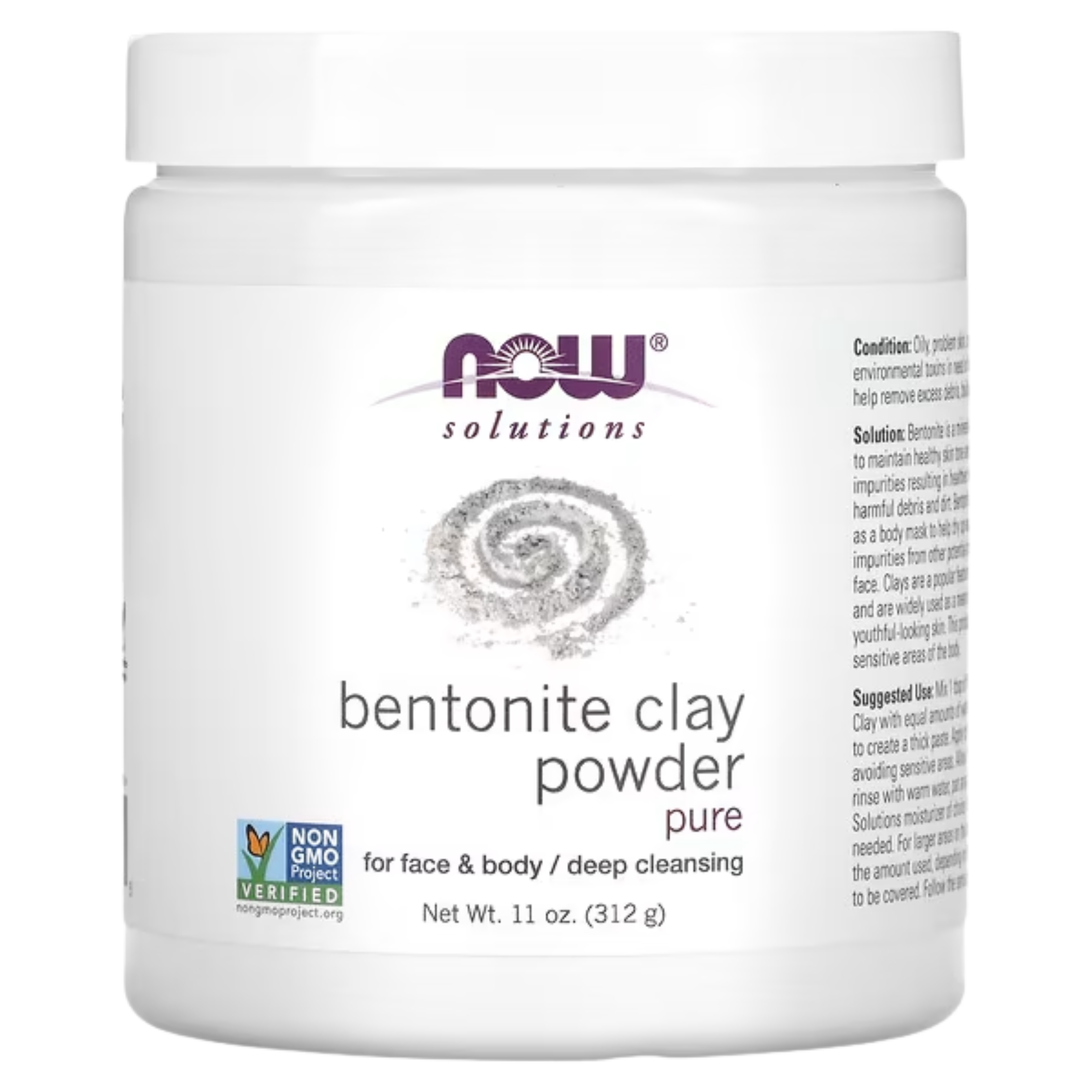 NOW Bentonite Clay Powder 312g