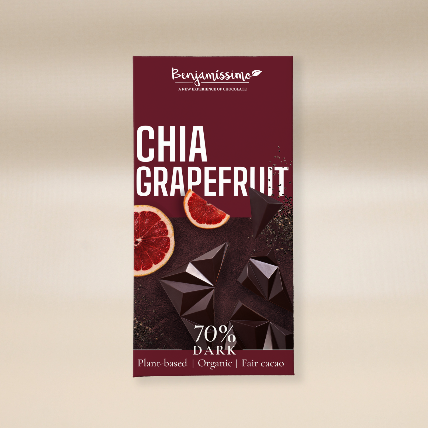 Benjamissimo Mörk 70% Chia & Grapefrukt EKO 60g