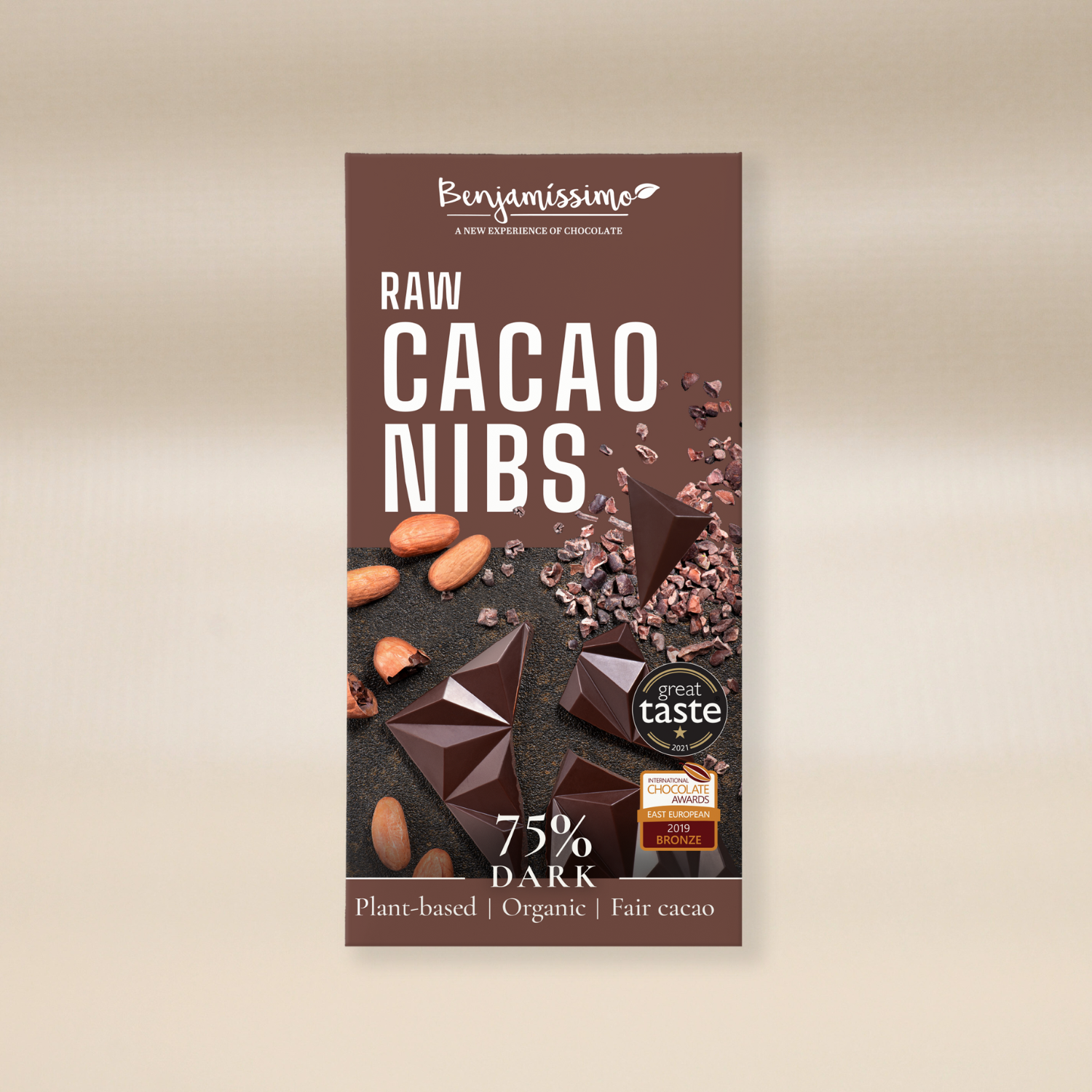 Benjamissimo Mörk 75% Nibs EKO 60g