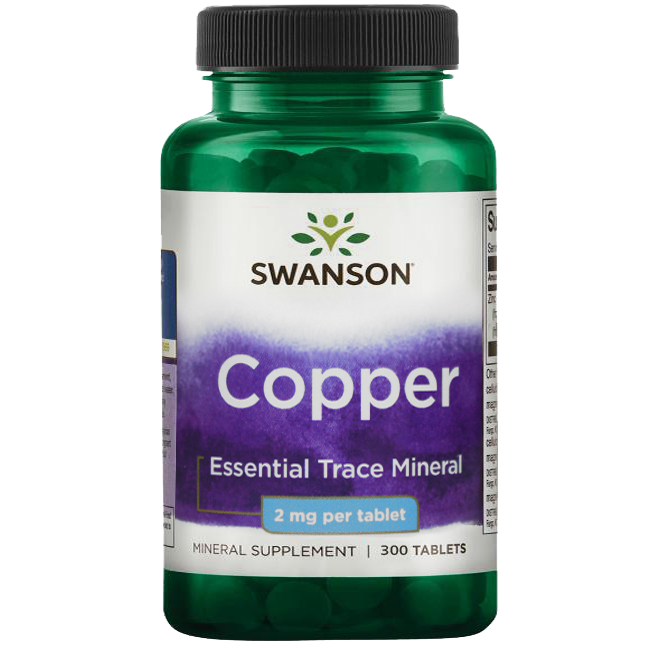 Swanson Copper 2 mg 300 tabletter