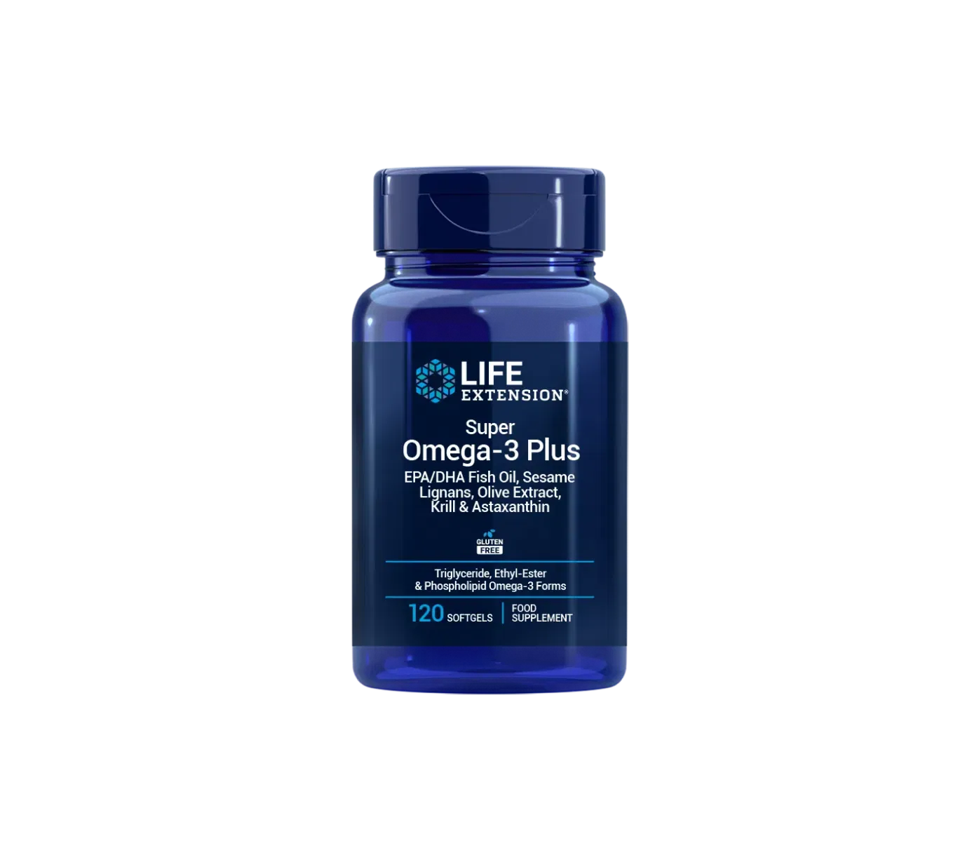 Life Extension Super Omega-3 Plus EPA/DHA med sesam, olivolja, krill och astaxin 120 softgels