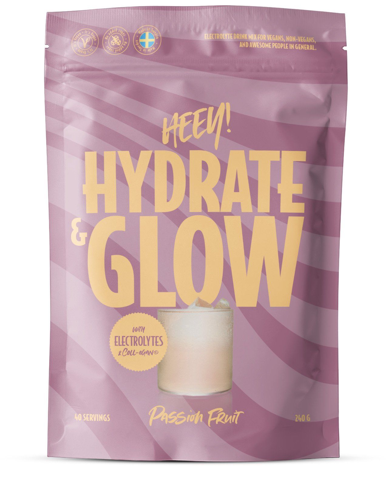 Heey! Elektrolyter + Coll-egan® Passionsfrukt 240 g