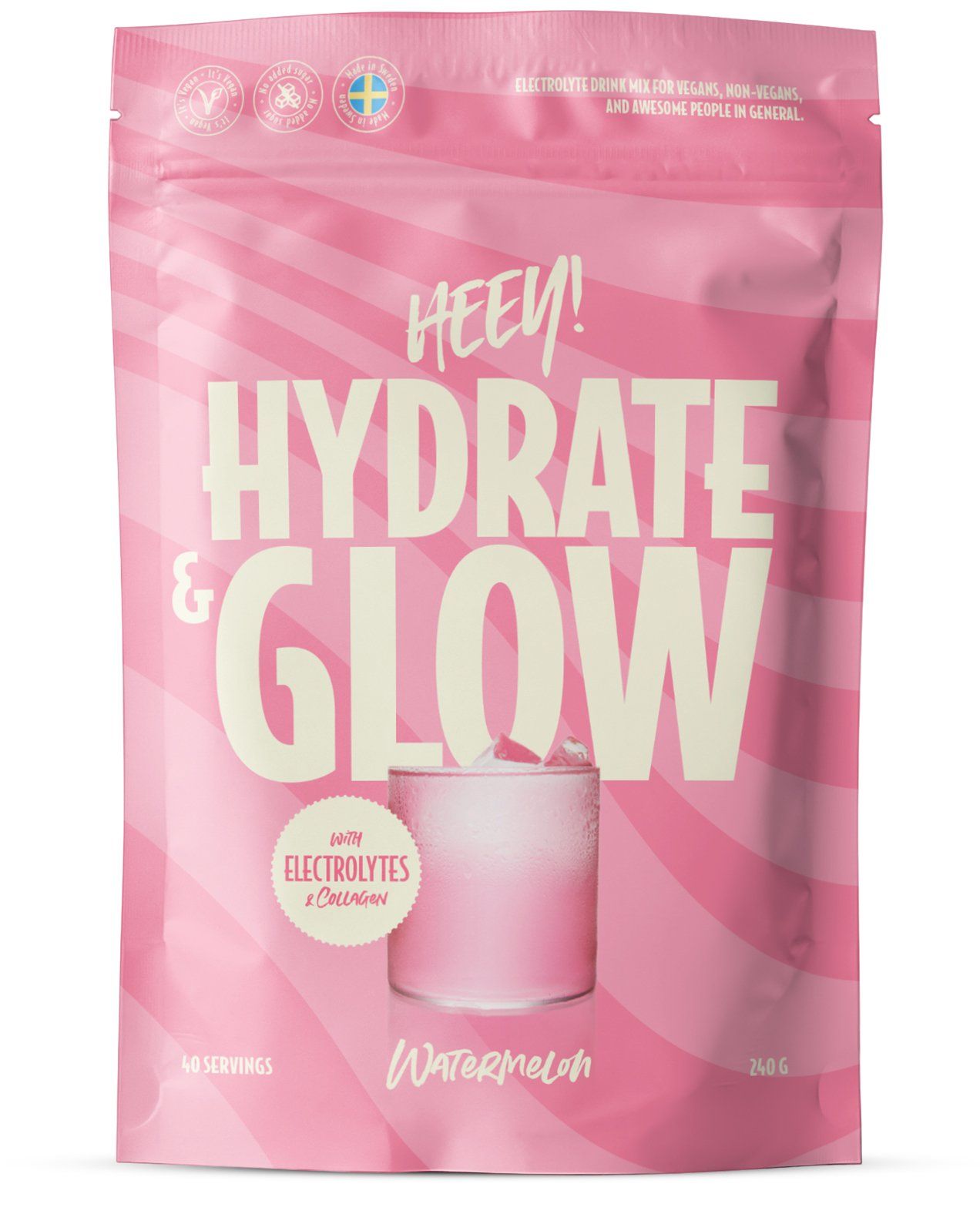 Heey! Elektrolyter + Coll-egan® Vattenmelon 240 g