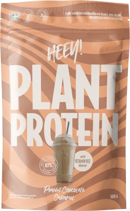 Heey! Veganskt Protein Jordnöt Choklad Karamell 500 g