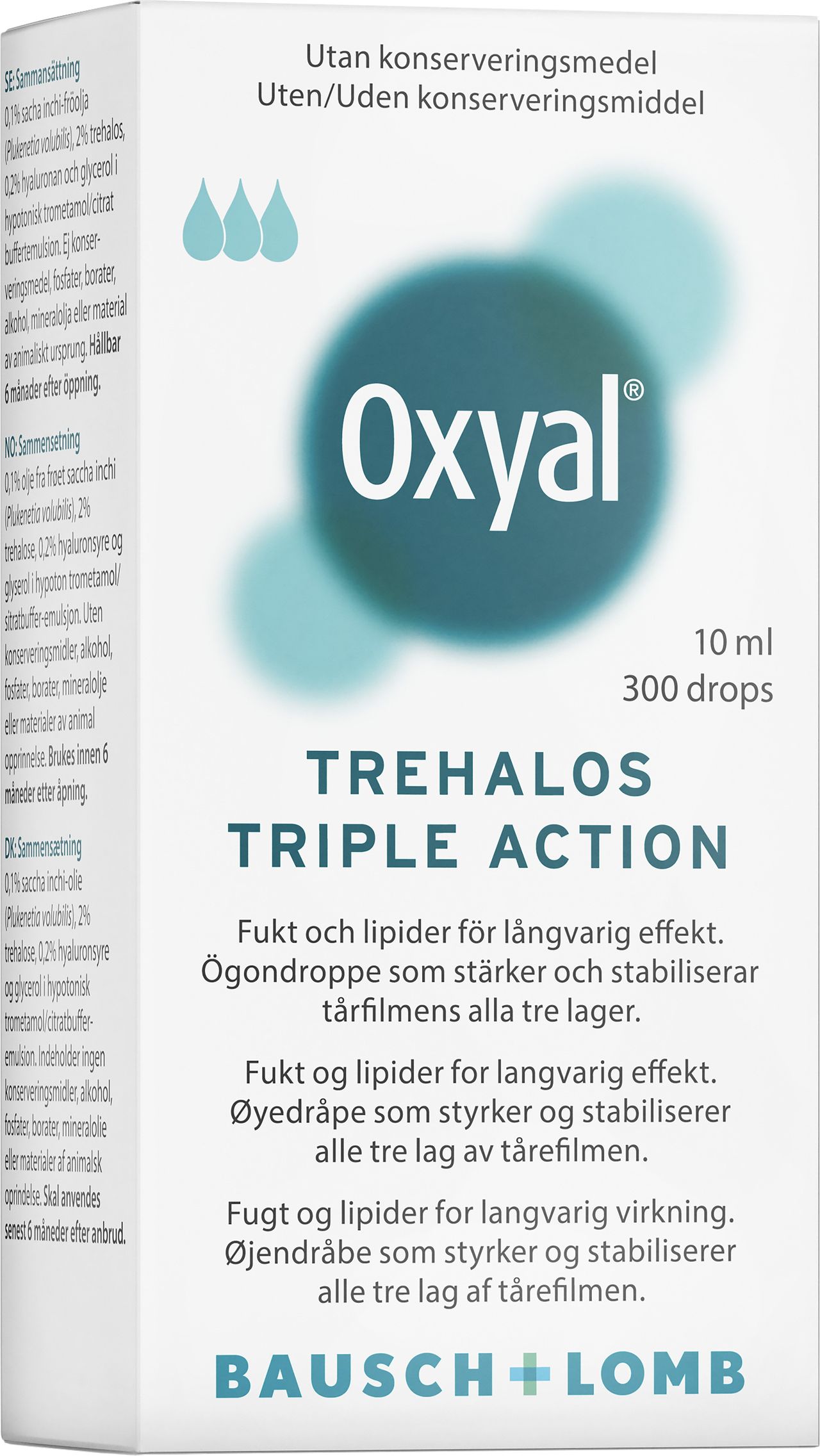 Oxyal Trehalos Triple Action ögondroppar 10 ml