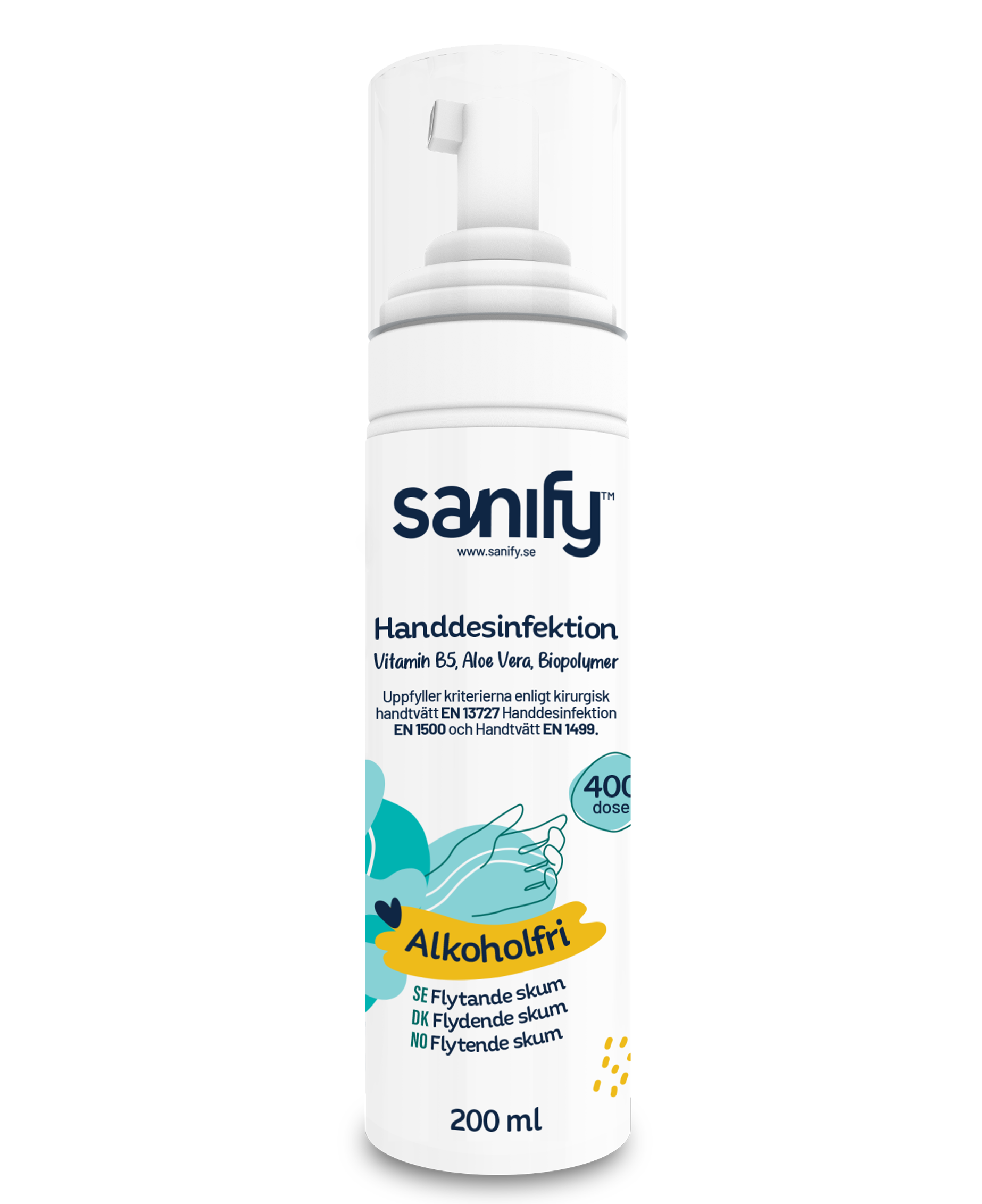 Sanify Alkoholfri Handdesinfektion Skum 200 ml