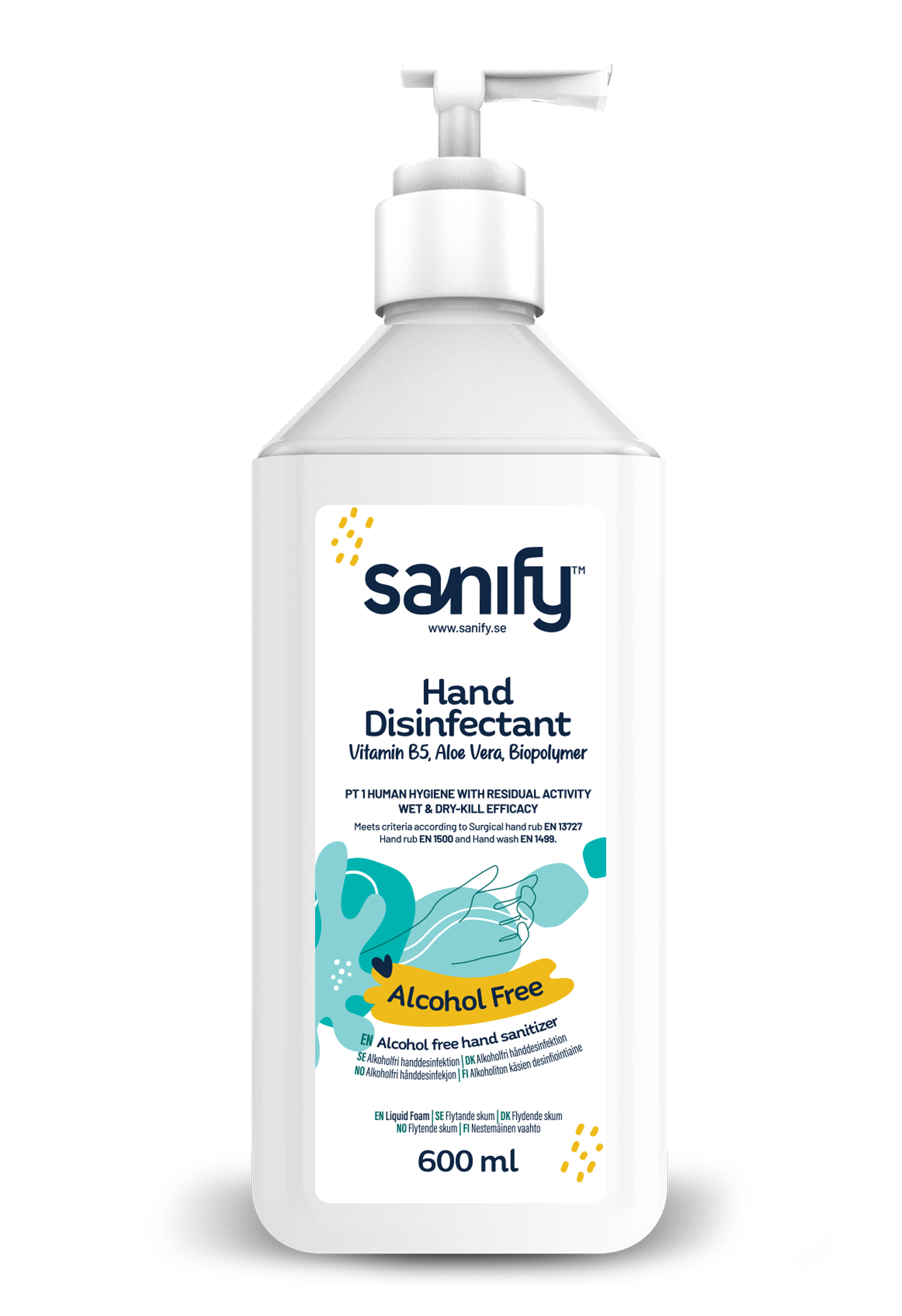 Sanify Alkoholfri Handdesinfektion Skum 600 ml