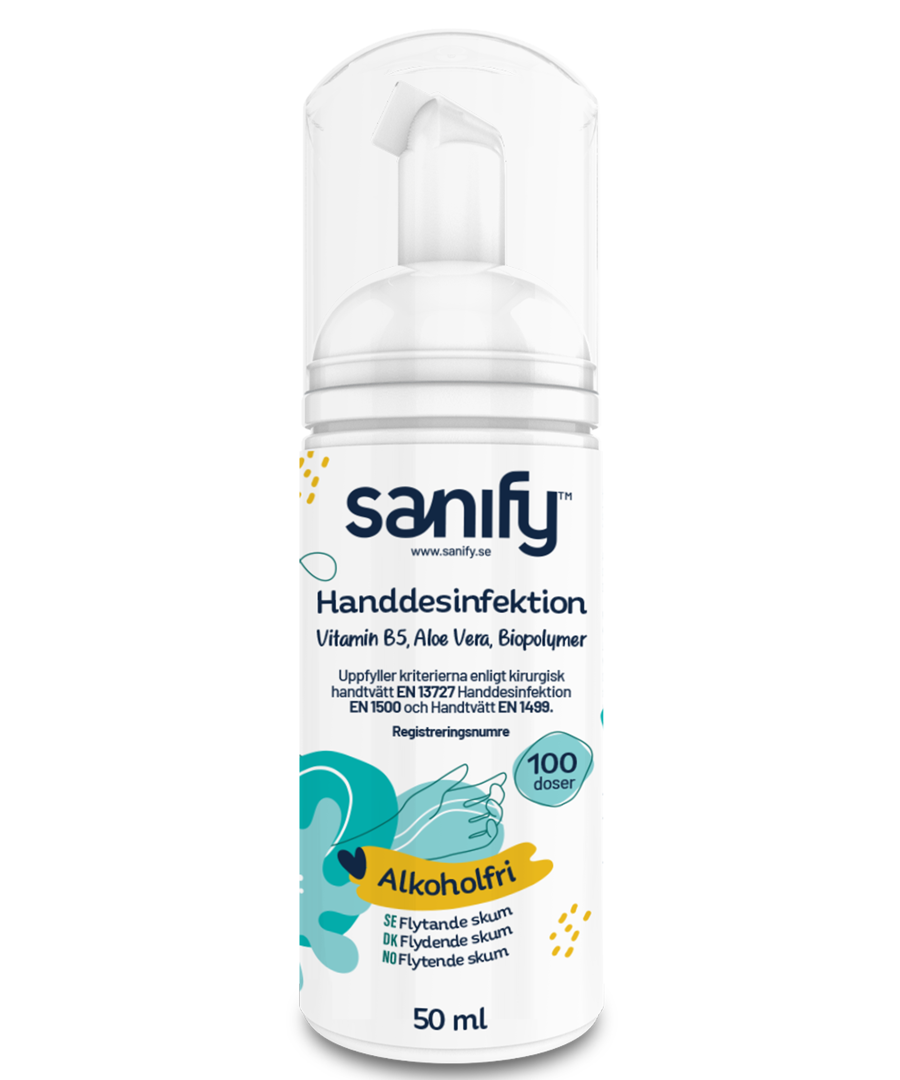 Sanify Alkoholfri Handdesinfektion Skum 50 ml