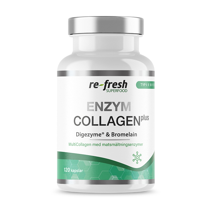 Re-fresh Superfood Enzym Collagen Plus 120 kapslar