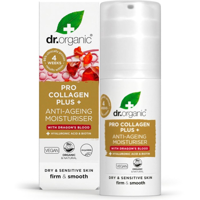 Dr Organic Pro Collagen Plus+ Anti-Aging Moisturiser Dragons Blood 50 ml