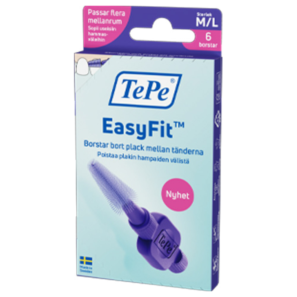 TePe Easy Fit Mellanrumsborste M/L 6-pack