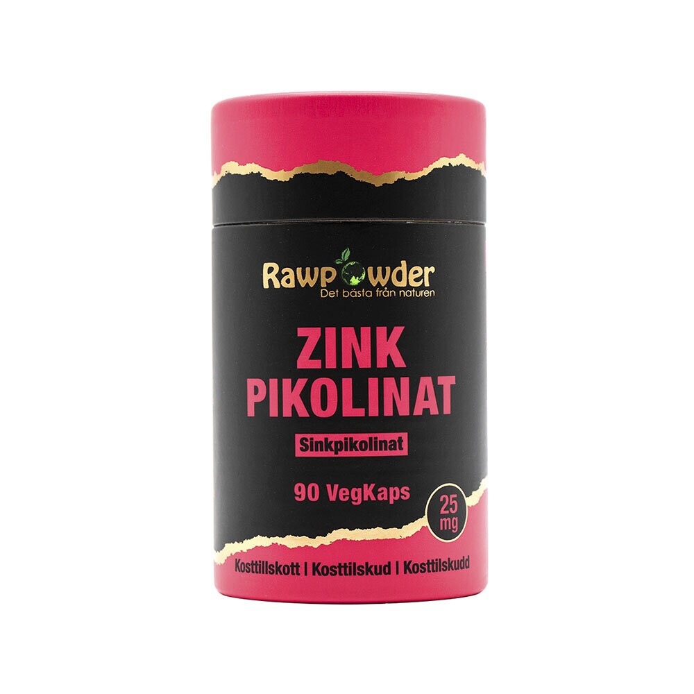 Rawpowder Zink Pikolinat 25mg 90 vegetabiliska kapslar