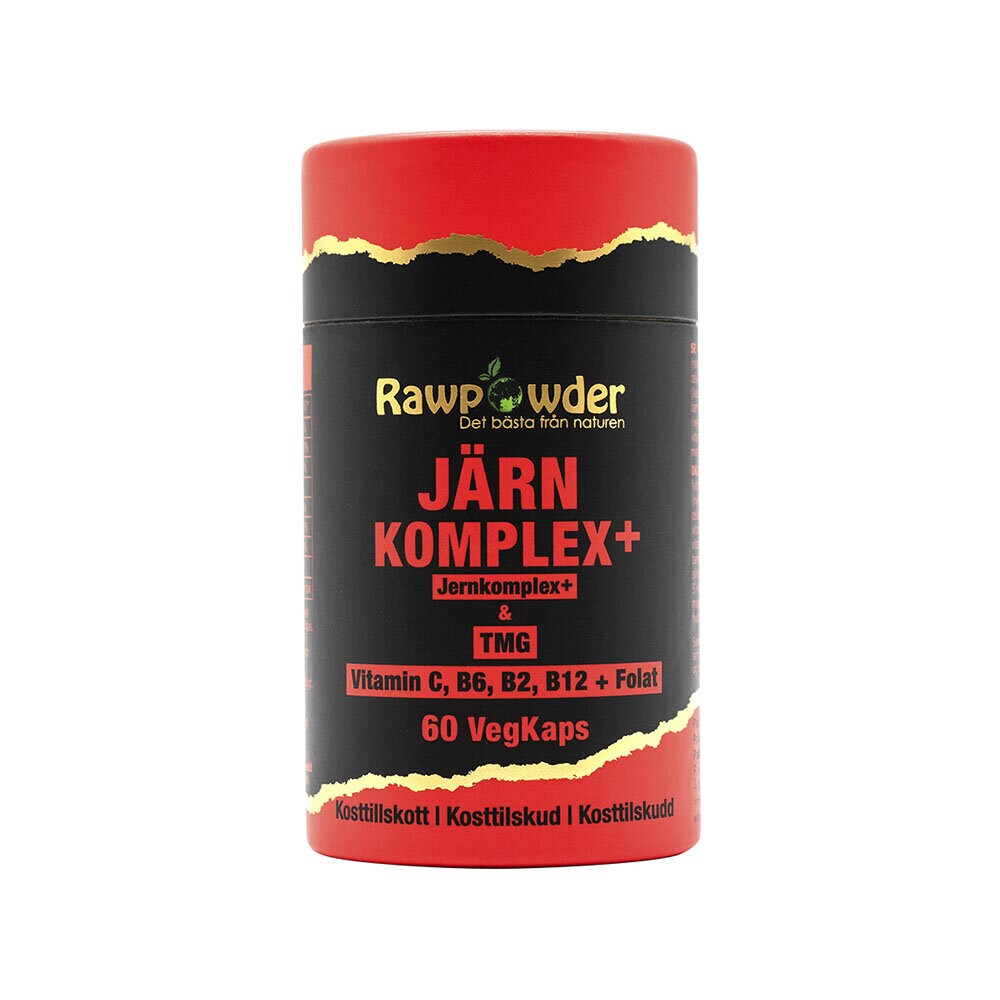 Rawpowder Järn Komplex+ 60 vegetabiliska kapslar