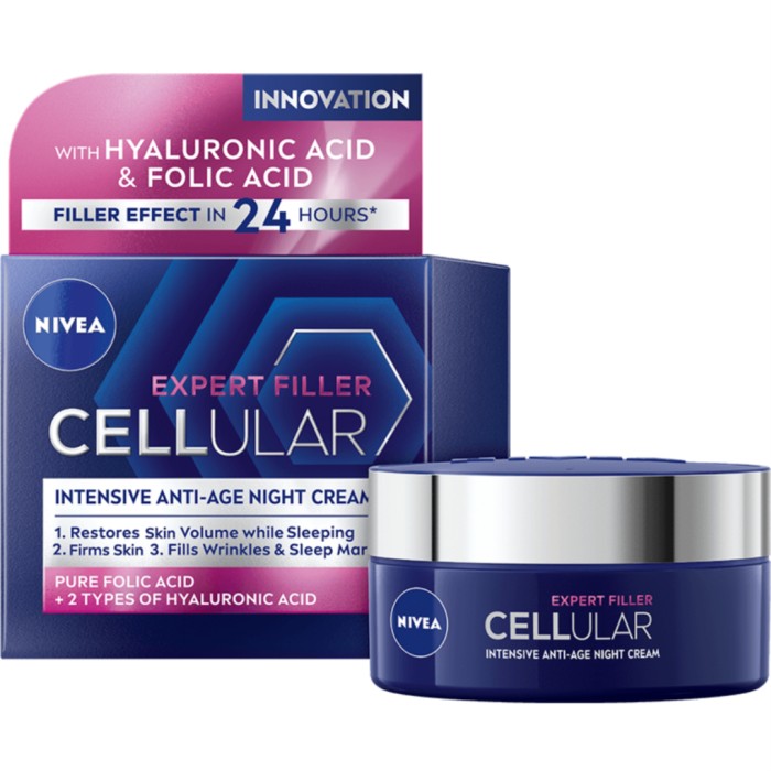 Nivea Nattkräm Hyaluron Cellular Filler Firming Night Cream 50 ml