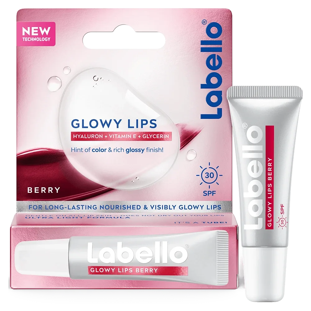 Labello Glowy Lips Berry Tinted SPF 30, 10 ml